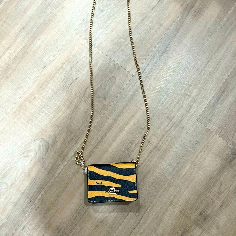 Coach Mini Card Wallet with Chain, NWT - Picture 3 of 7